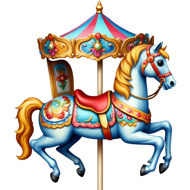 A colorful carousel horse emoji