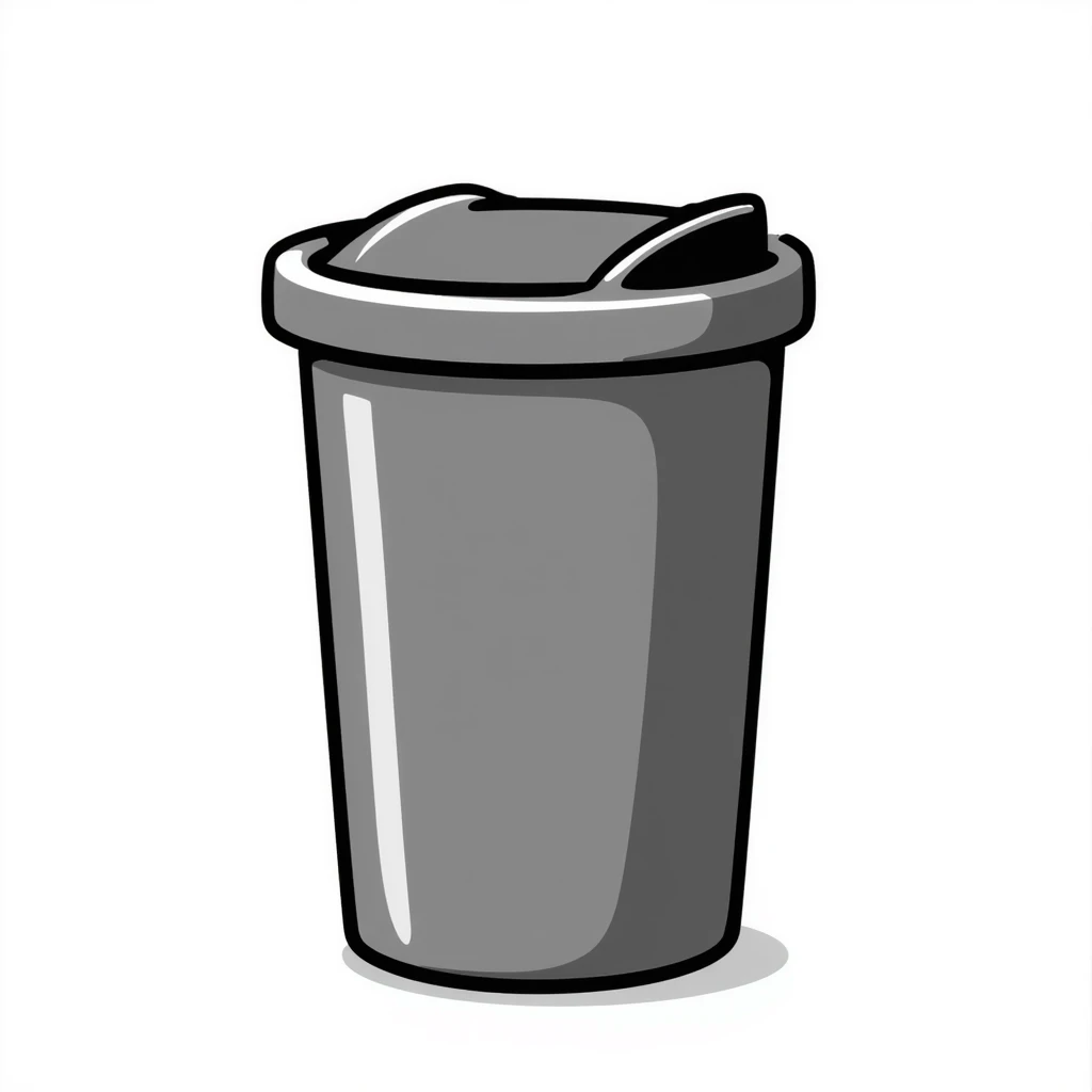 plastic garbage can emoji
