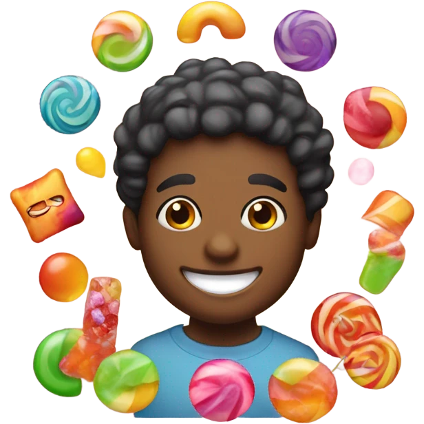 Eating candy emoji