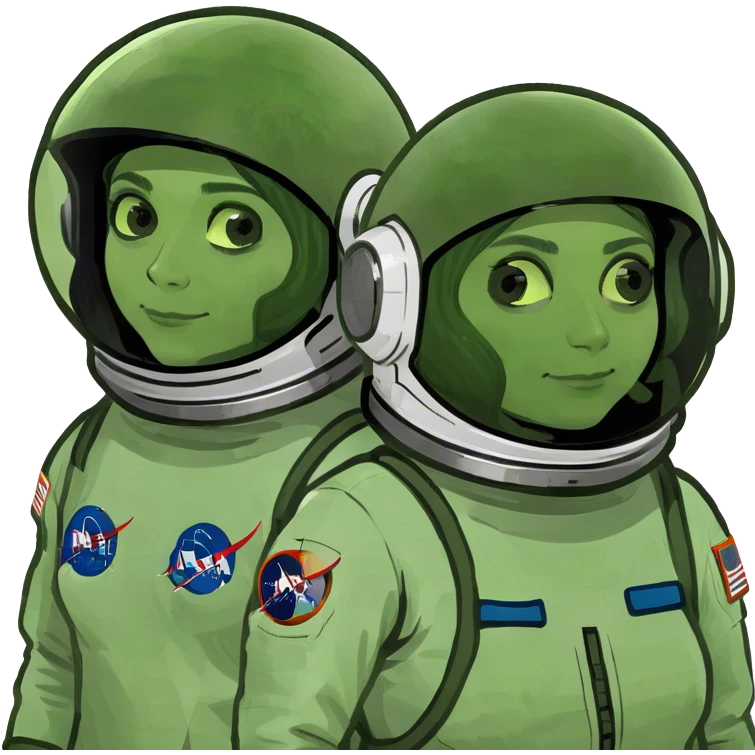 Asian Astronaut man and woman  emoji