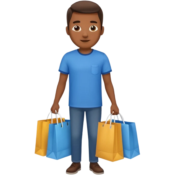Shopping Bag carrying man emoji