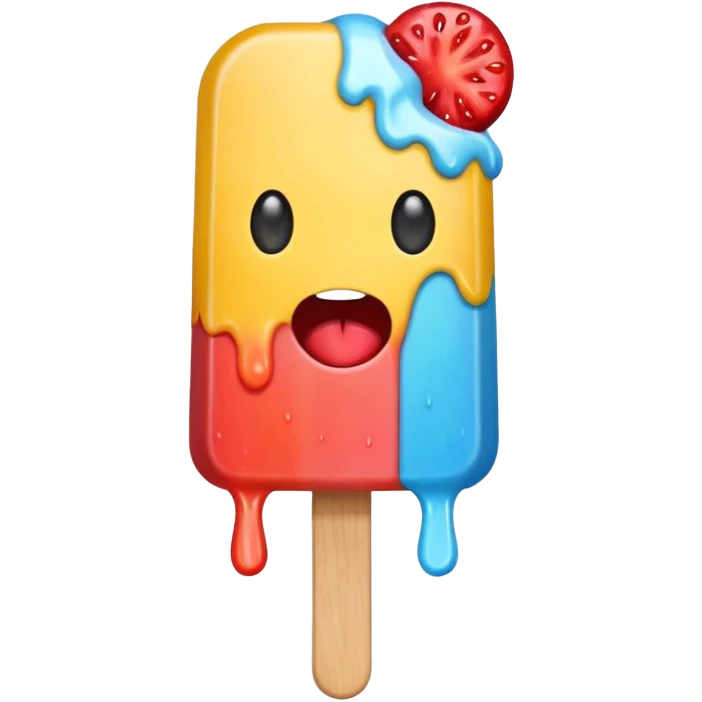 Popsicle with a bite on the top emoji