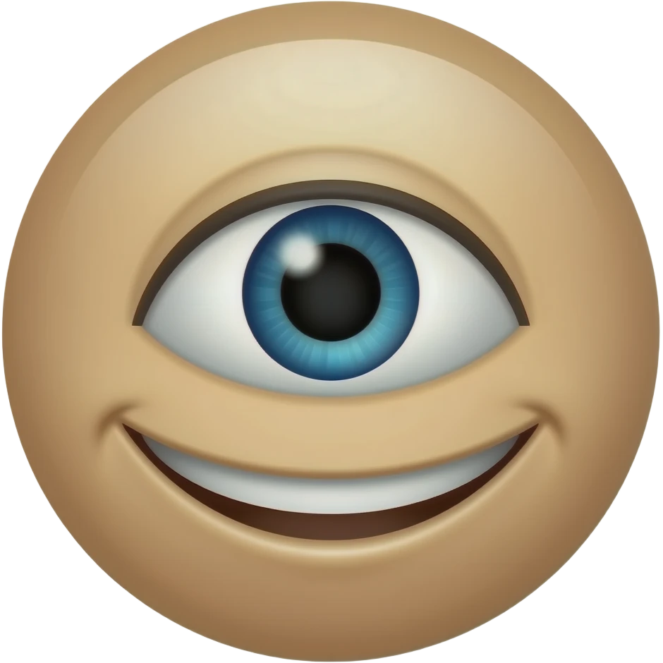smiley face with third eye emoji