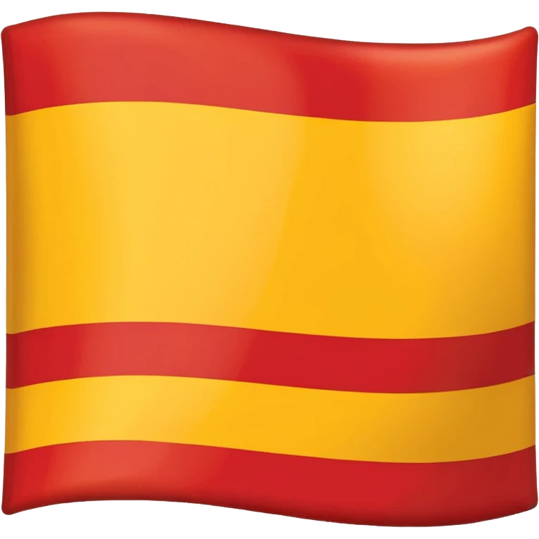 What emoji of flag which includes 50% yellow strip top nd bottom 50%red flag emoji