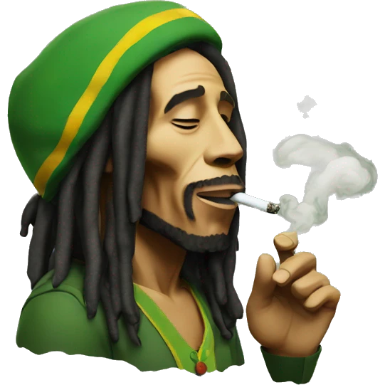 Bob marley smoking emoji