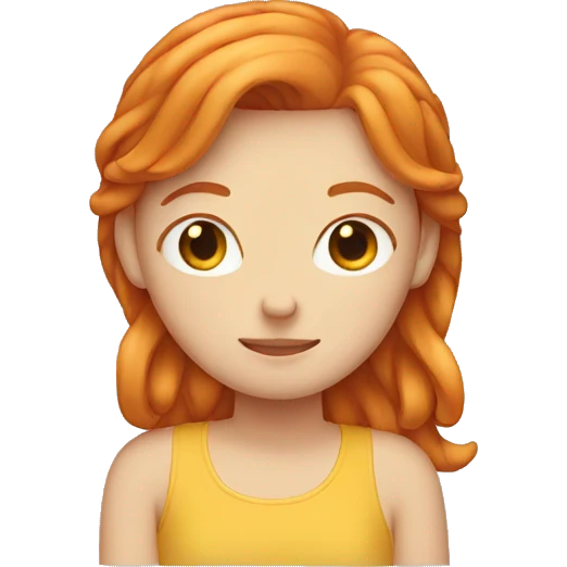 Ginger girl hand in forehead  emoji
