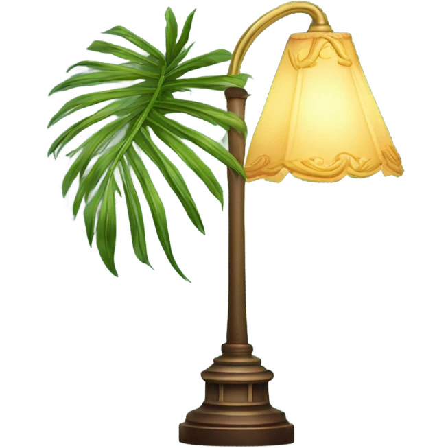lamp and palm branch emoji