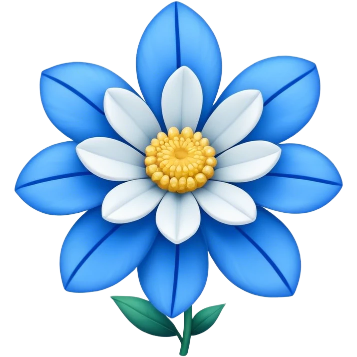 Blue felicia flower emoji