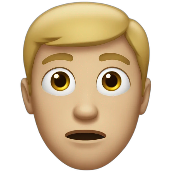 chocked man with big eyes emoji