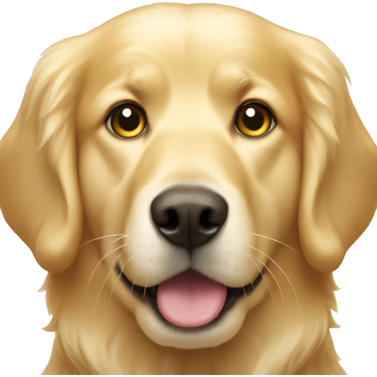 Golden retriever with halo above head emoji