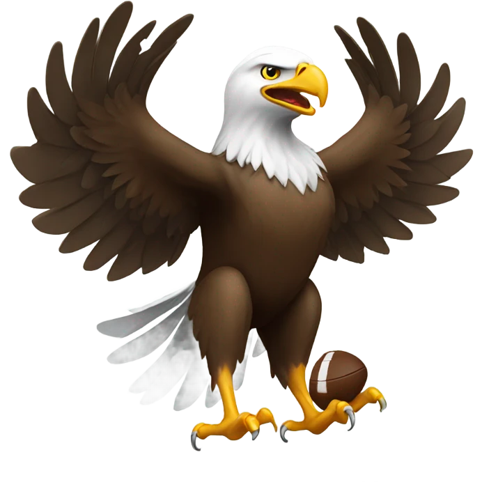 eagle kicking a football emoji
