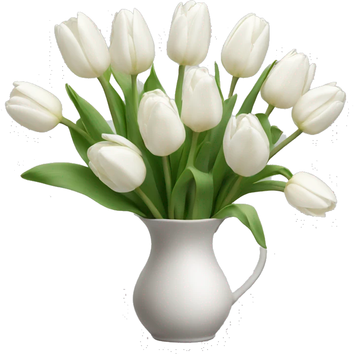 White tulips ￼ emoji