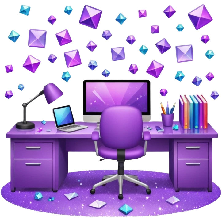 Purple Glitter office emoji