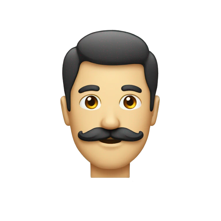 Personne moustache carré emoji