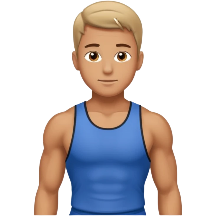 young guy in gym emoji