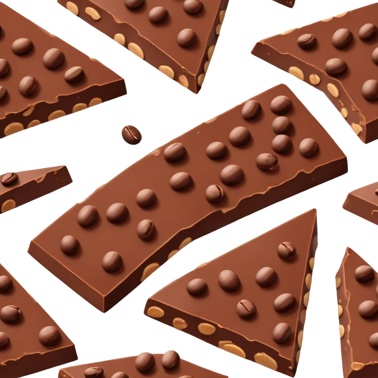 Milk chocolate bark with espresso beans  emoji