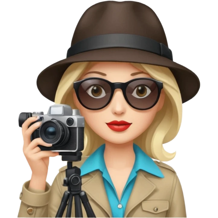 female papparazzo tabloid journalist emoji