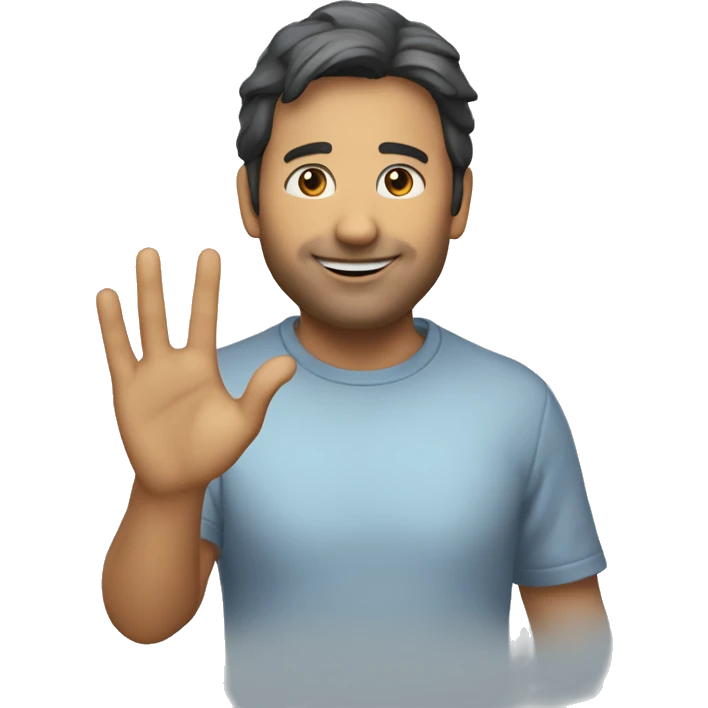 une main en hologramme qui tiens le monde emoji