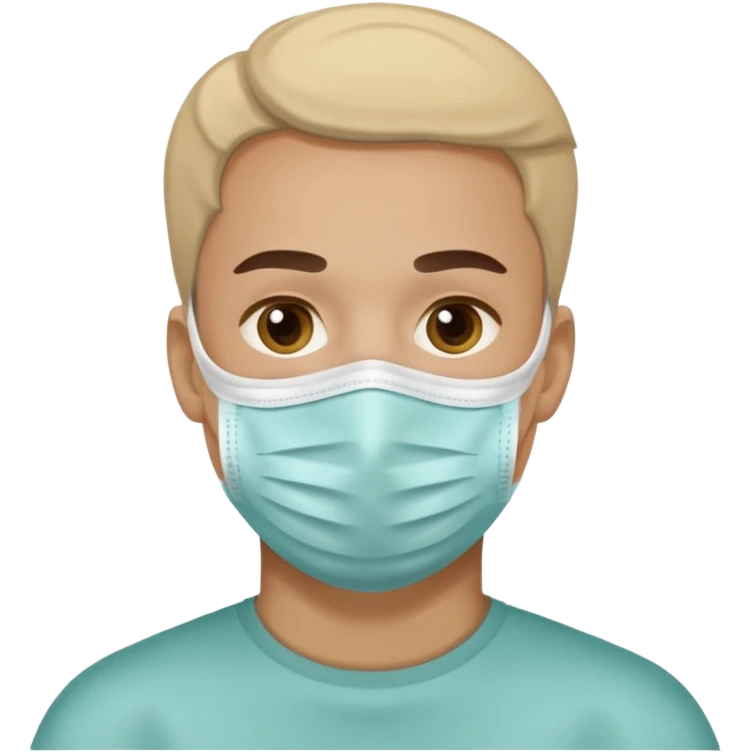 man, face mask emoji