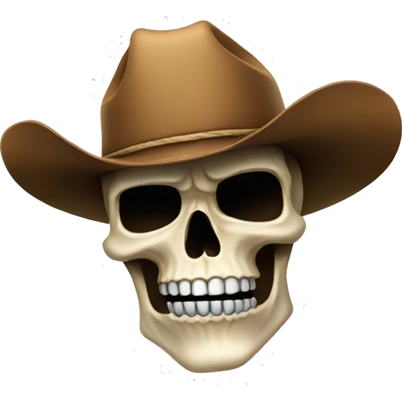 Skull with cowboy hat emoji