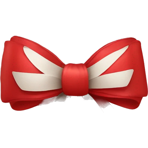 Red bow with ribbons  emoji