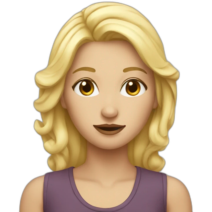 une soeur blonde emoji