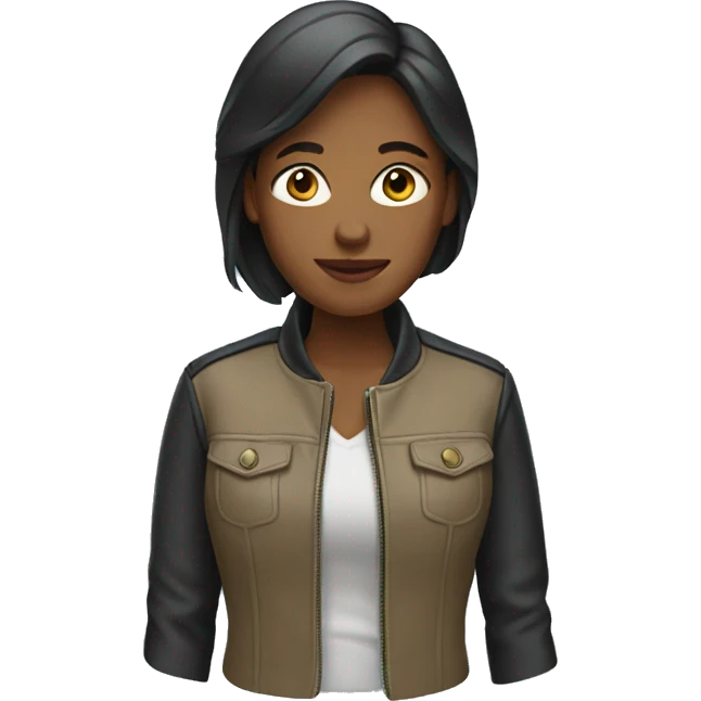Woman with jacket emoji