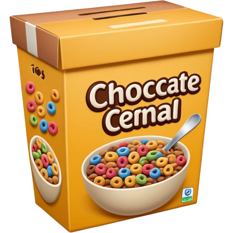 chocolate cereal box emoji
