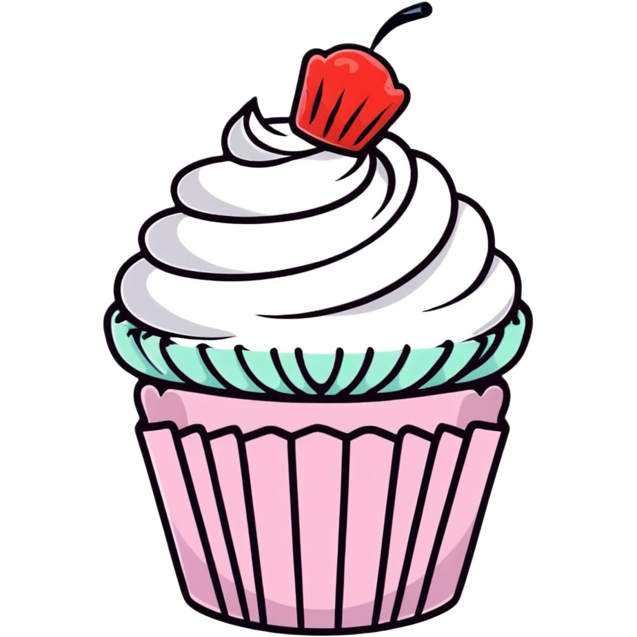 cute cartoon cupcake emoji