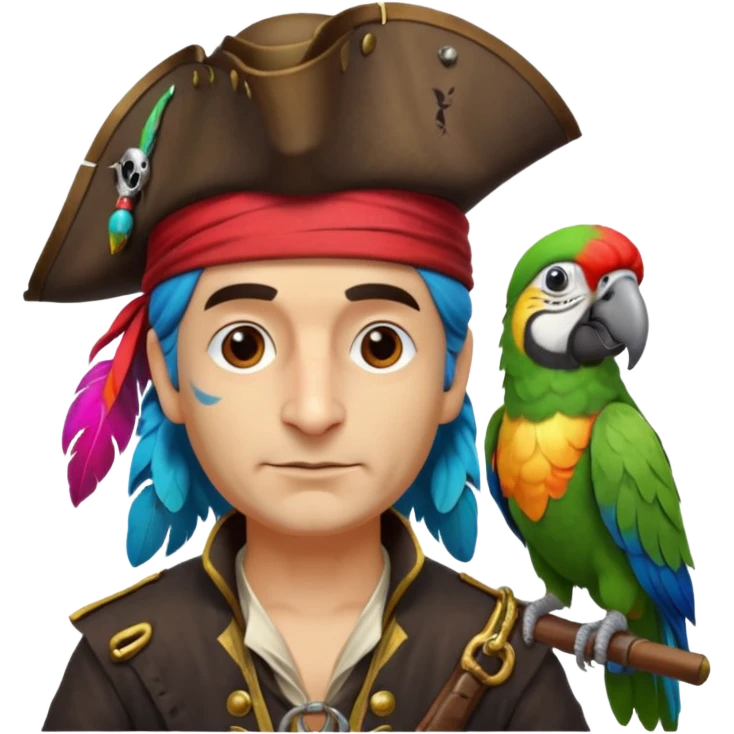 pirate and parrot emoji