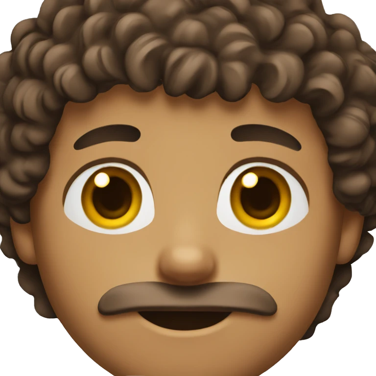 boy with beard and curly brown hair  emoji