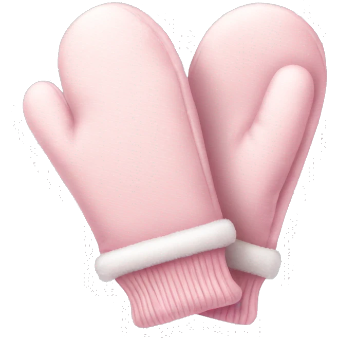 Pastel pink Christmas mittens emoji