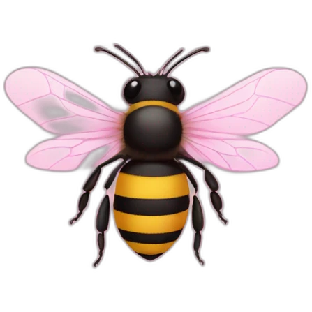 Bee  pink emoji