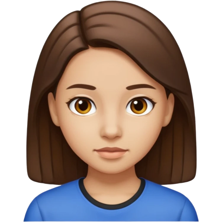 A fat girl in 7th grade, in a slick back hairdo, and she has brown hair  emoji