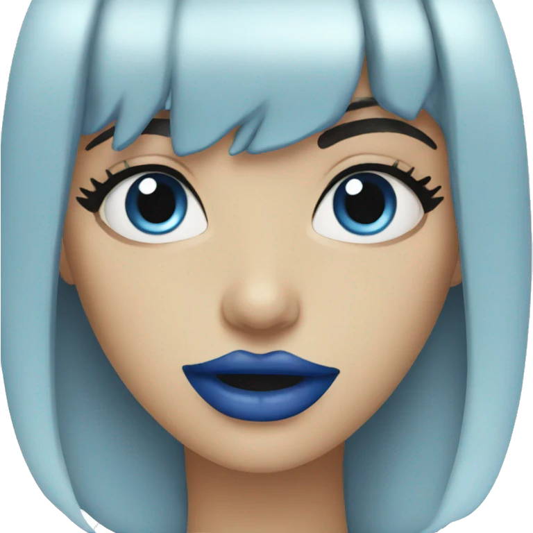 blue lipstick emoji