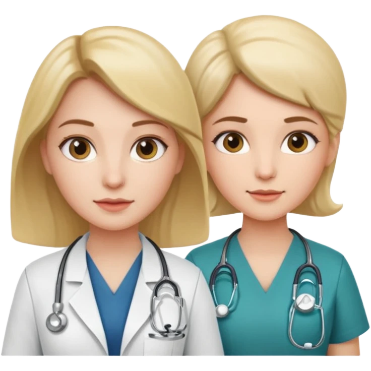 female doctor and ultrasound technician emoji