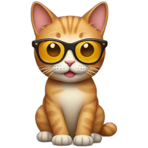 Cat with sunglasses emoji