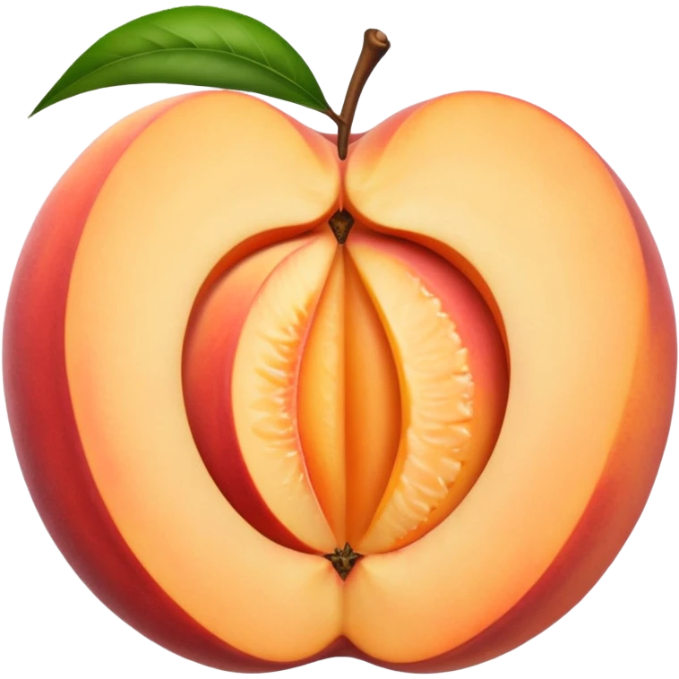peach split open with seed emoji