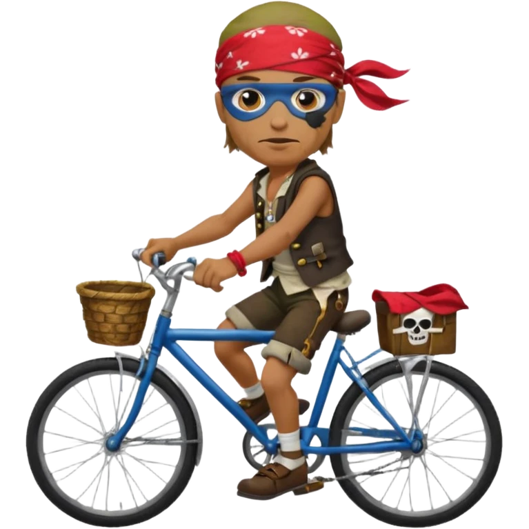Pirate on bike emoji