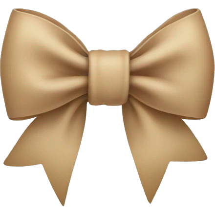 beige bow emoji