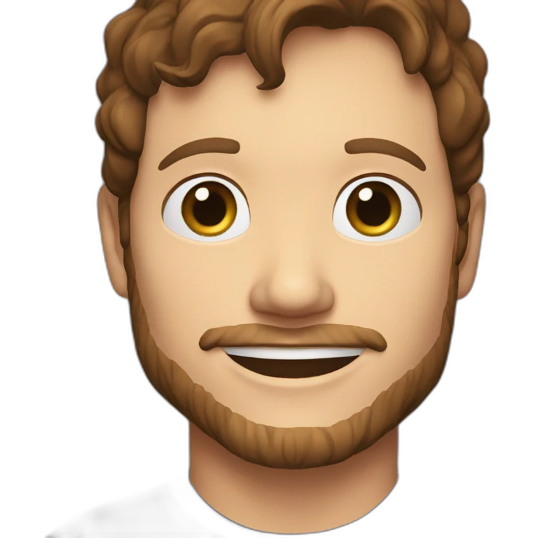 Chris Pratt brunette t-shirt emoji