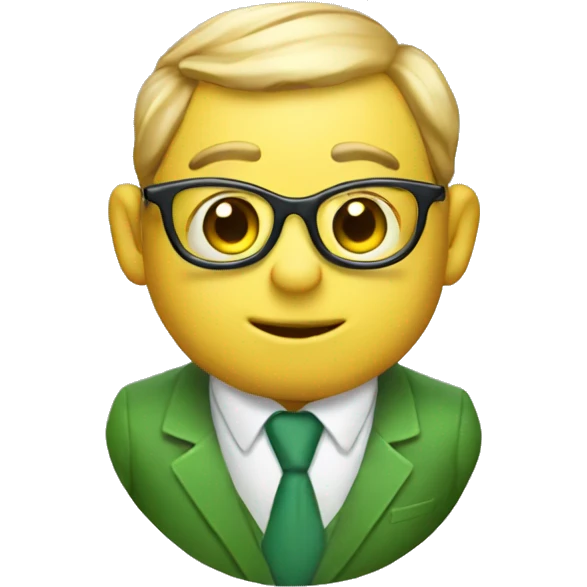 Frog accountant emoji