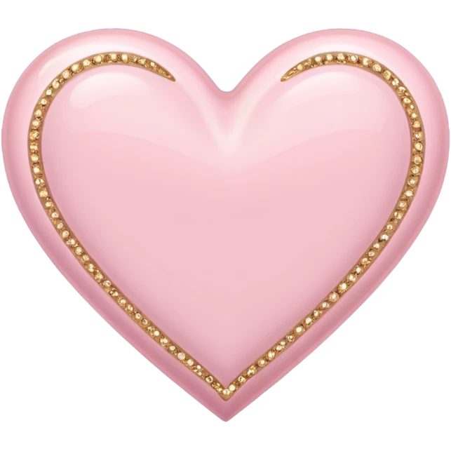Pale pink skinny heart with sparkles that glow emoji