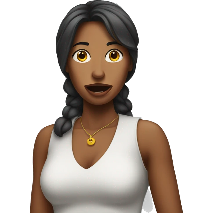 woman doing the rizz face emoji