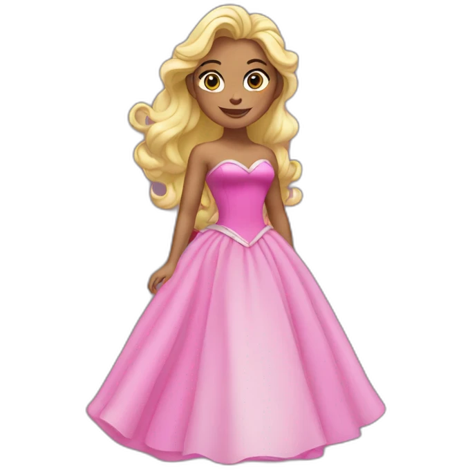 Aurora with pink dress emoji