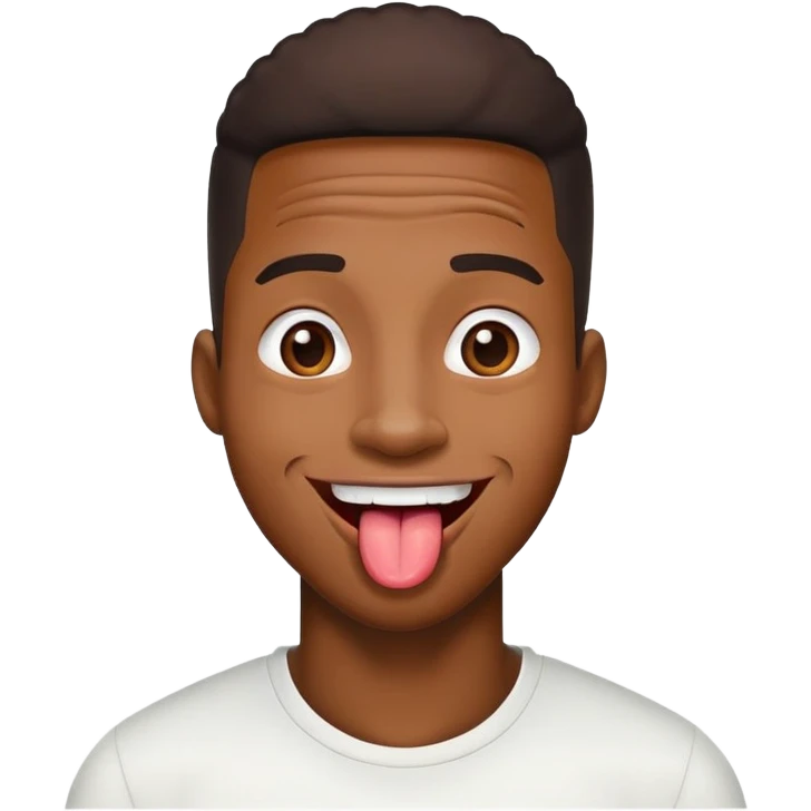 Black guy with tounge out emoji