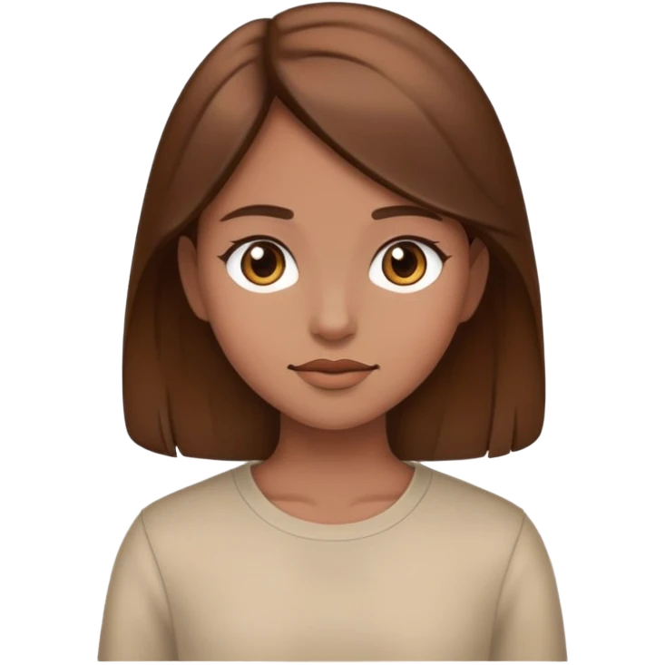 Girl hair brown  emoji