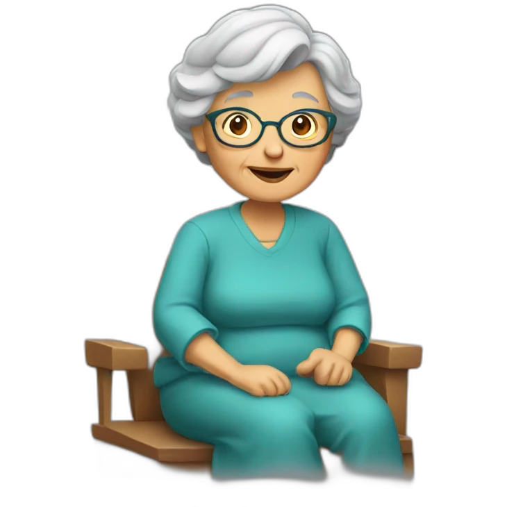 granny sitting emoji