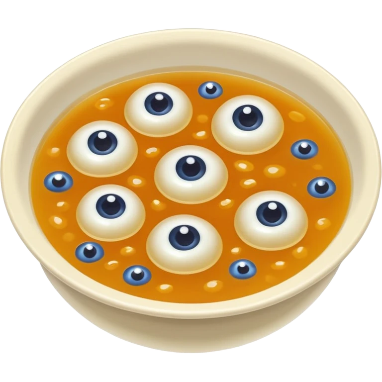 a soup full of eye balls  emoji