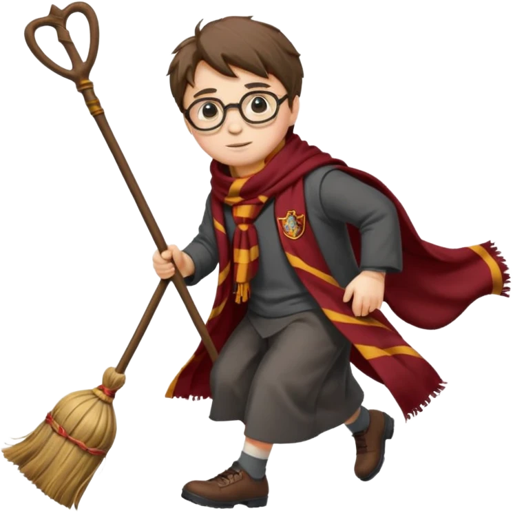 Harry Potter on broom emoji